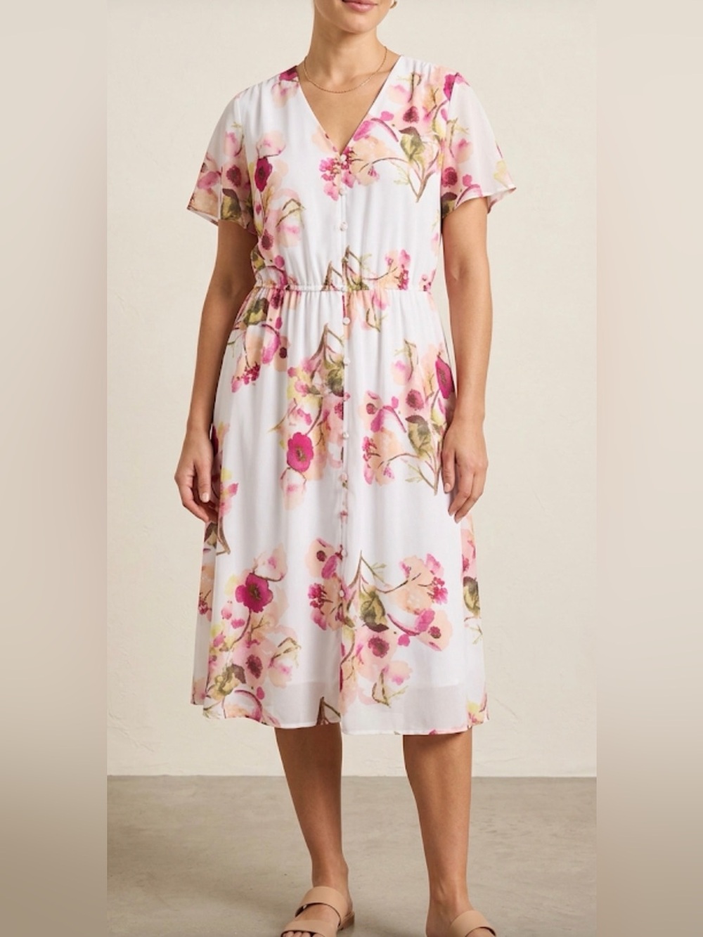 Lane Bryant Womens Floral Dress Sz 20 Boho Cocktail‎ Cruise Party Church Summer